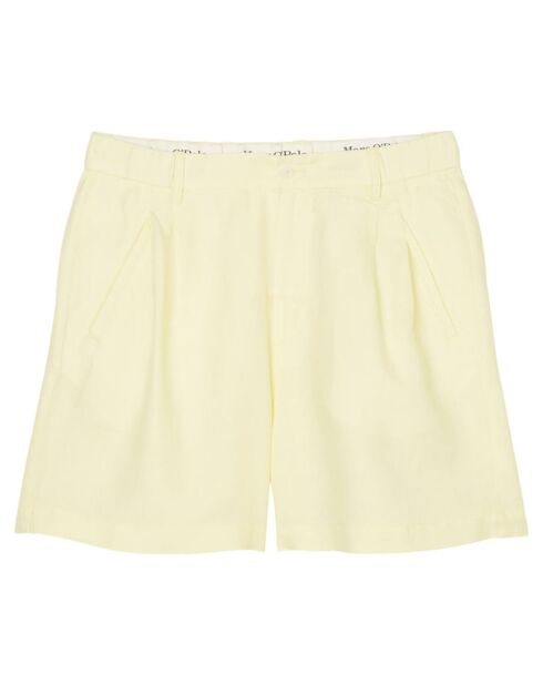 Short 100% Lin Lavsjo Pinces jaune