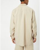 Surchemise 100% Lin manches longues Oversize West beige