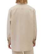 Surchemise 100% Lin manches longues Oversize West beige