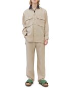 Surchemise 100% Lin manches longues Oversize West beige