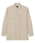 Surchemise 100% Lin manches longues Oversize West beige