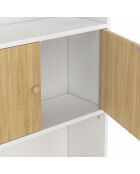 Armario especial sobre inodoro con armario blanco/madera - 58x19,5x178 cm