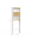 Armario especial sobre inodoro con armario blanco/madera - 58x19,5x178 cm