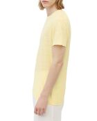 T-Shirt 100% Lin manches courtes Col Rond jaune