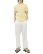 T-Shirt 100% Lin manches courtes Col Rond jaune