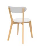 4 Chaises Frida pieds bois bois/blanc  - 46.5x53.5x79.5 cm