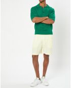 Polo 100% Lin manches courtes Maille vert emeraude
