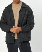 Coupe-vent imperméable à capuche noir