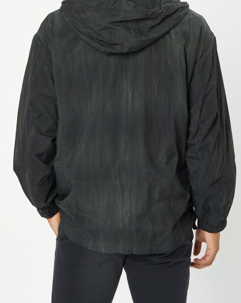 Coupe-vent imperméable à capuche noir