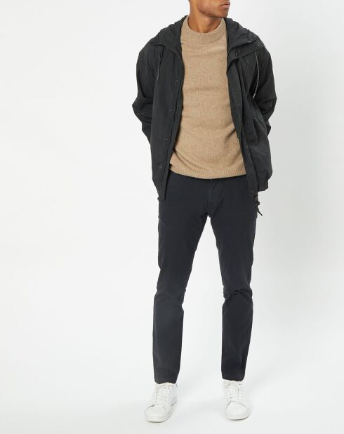 Coupe-vent imperméable à capuche noir