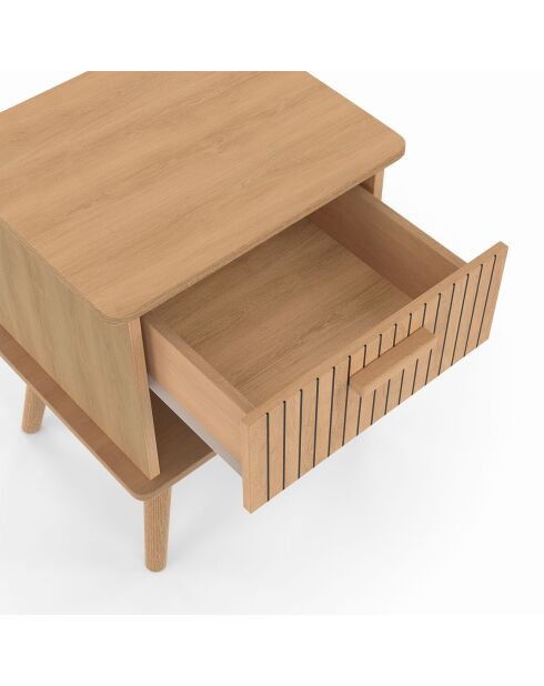 2 Tables de chevet Albane bois - 40x34x50 cm