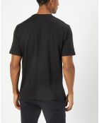T-Shirt col rond logo poitrine noir