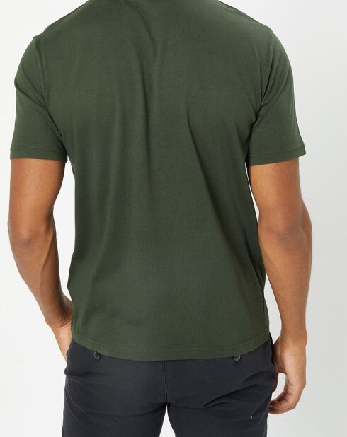 T-Shirt col rond logo poitrine kaki