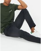 T-Shirt col rond logo poitrine kaki
