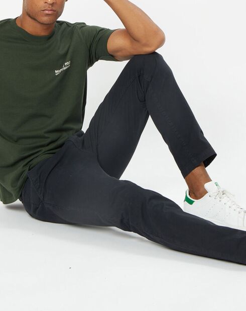 T-Shirt col rond logo poitrine kaki