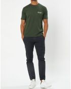 T-Shirt col rond logo poitrine kaki