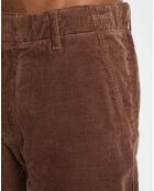 Pantalon en Velours côtelé Osby stretch marron