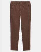 Pantalon en Velours côtelé Osby stretch marron