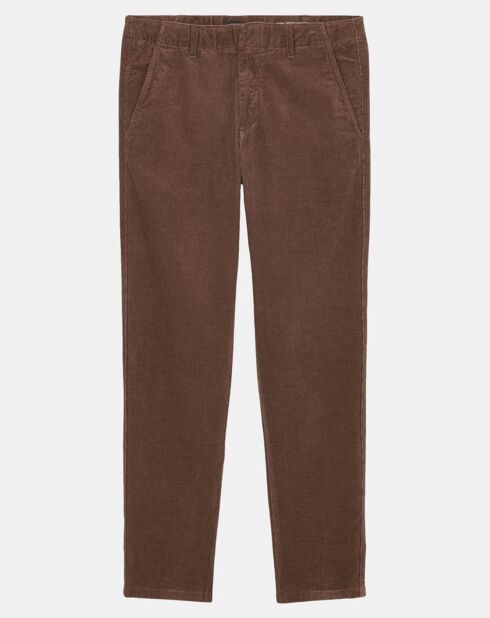 Pantalon en Velours côtelé Osby stretch marron