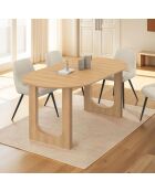 Table repas Mathis plateau extensible bois  - 160-200x90x75 cm