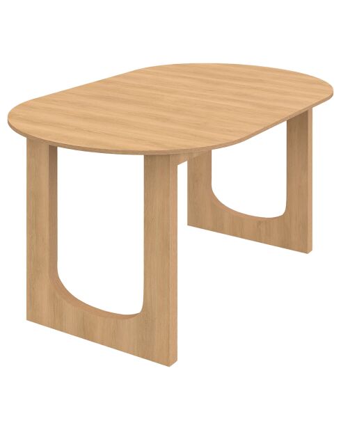 Table repas Mathis plateau extensible bois  - 160-200x90x75 cm