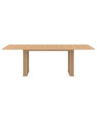 Table repas extensible Faustine effet tasseaux bois - 160-240x90x75 cm