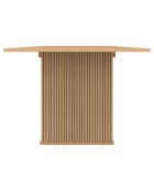 Table repas extensible Faustine effet tasseaux bois - 160-240x90x75 cm