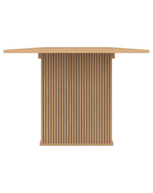 Table repas extensible Faustine effet tasseaux bois - 160-240x90x75 cm