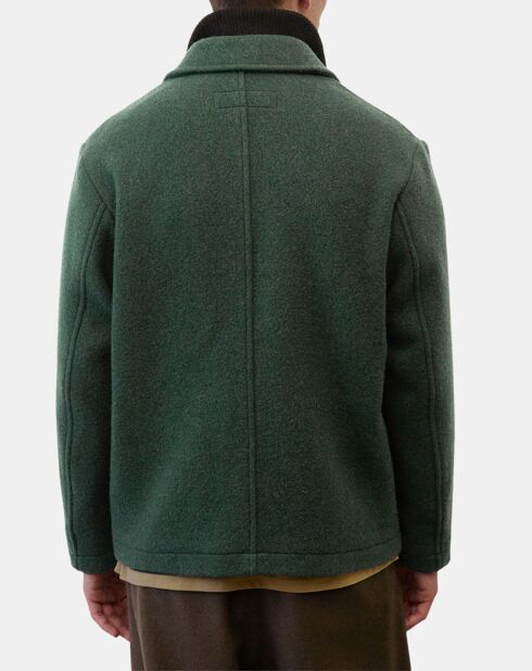 Veste worker en Laine mélangée Manteco verte