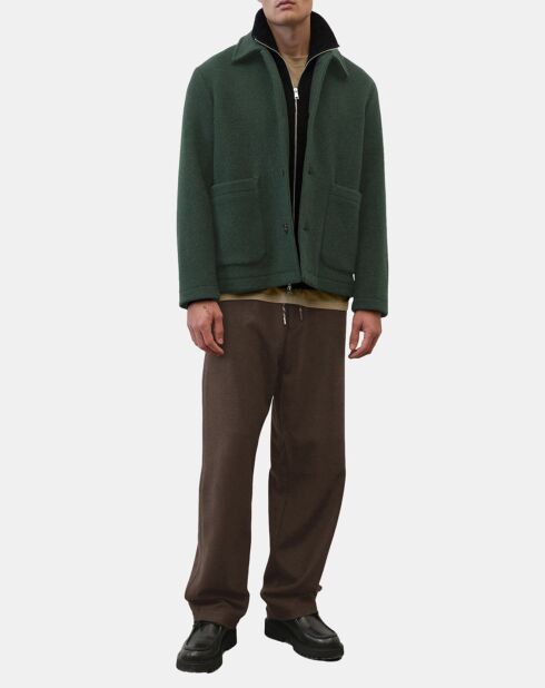 Veste worker en Laine mélangée Manteco verte