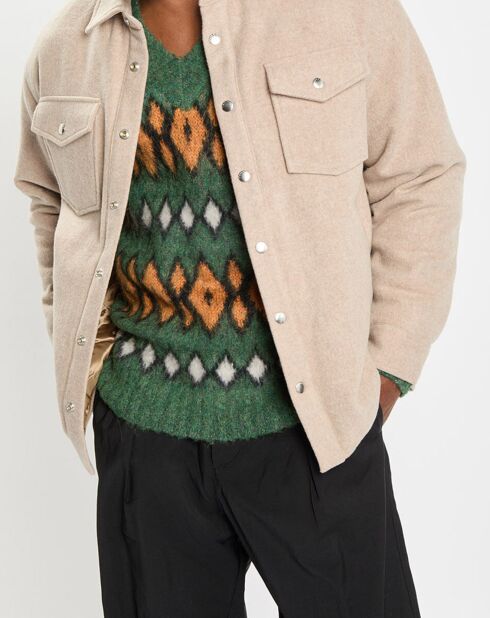 Veste en Laine mélangée Thermor beige