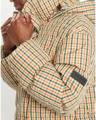 Parka Puffer oversize à carreaux multicolore