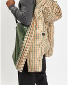 Parka Puffer oversize à carreaux multicolore