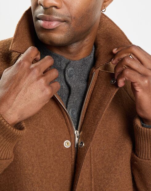 Blouson en Laine mélangée Thermor marron