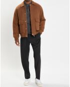 Blouson en Laine mélangée Thermor marron