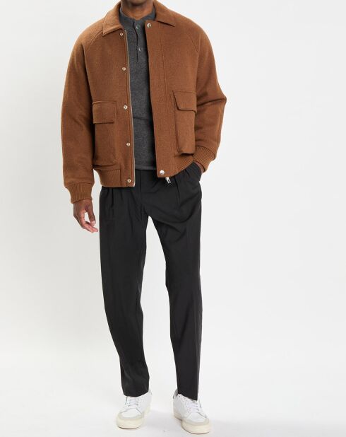 Blouson en Laine mélangée Thermor marron