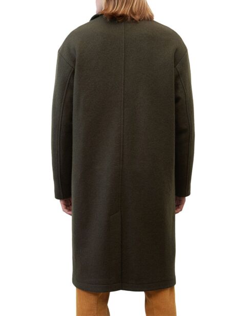 Manteau en Laine mélangée bouillie marron