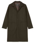 Manteau en Laine mélangée bouillie marron
