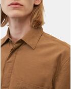 Chemise Regular Fit en Velours milleraies marron