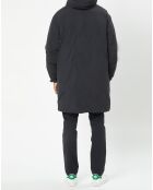 Parka rembourrée Puffer à capuche Amo noire