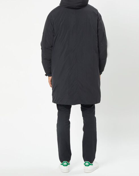 Parka rembourrée Puffer à capuche Amo noire