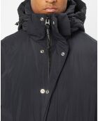 Parka rembourrée Puffer à capuche Amo noire