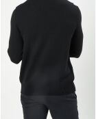 Pull en Laine d'Agneau mélangée col rond noir
