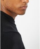 Pull en Laine d'Agneau mélangée col rond noir