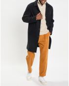 Manteau en Laine mélangée raglan noir