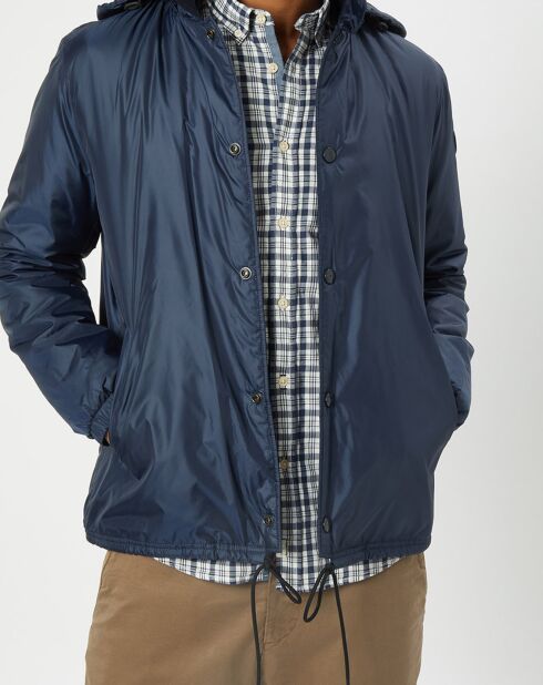 Blouson en micro ripstop bleu marine