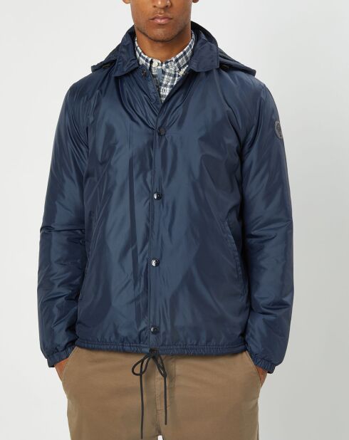 Blouson en micro ripstop bleu marine