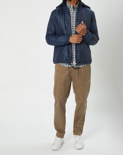 Blouson en micro ripstop bleu marine