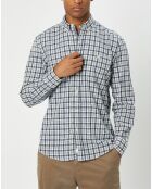 Chemise regular fit à carreaux blanc/bleu