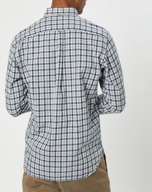 Chemise regular fit à carreaux blanc/bleu